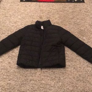 Girls black winter coat